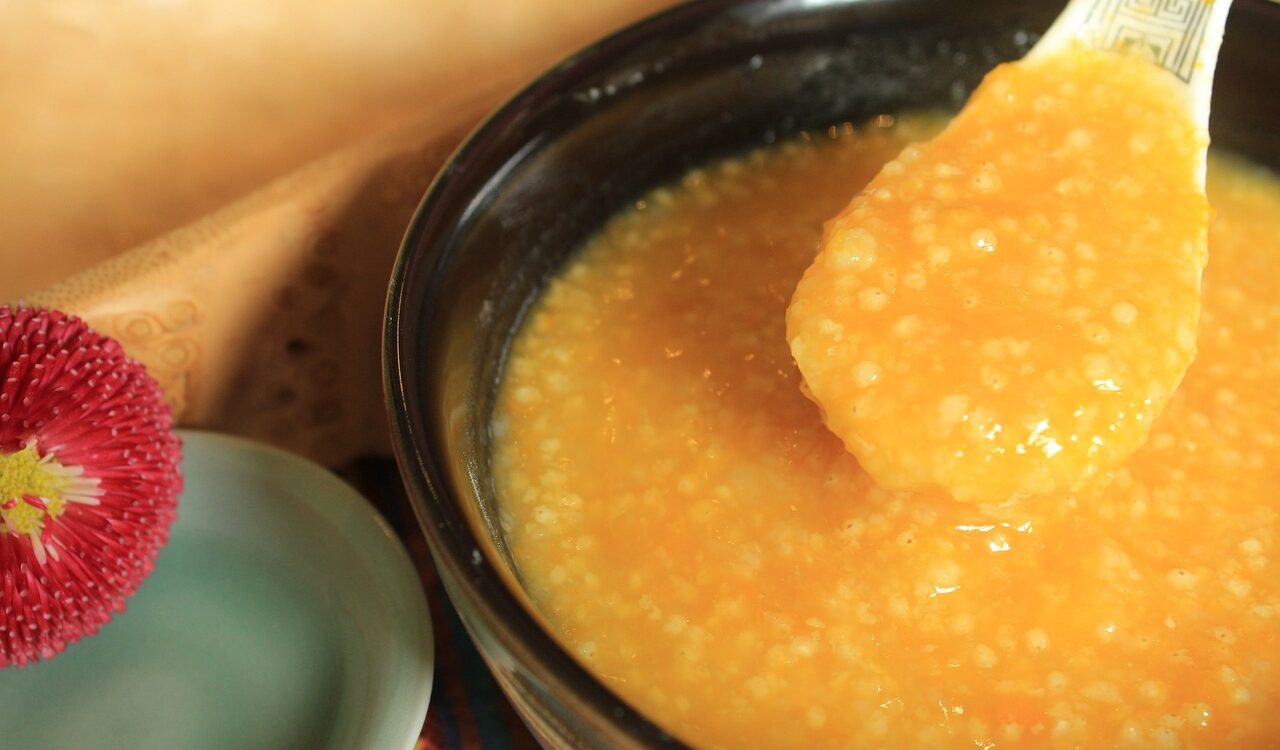 粒粒分明的南瓜粥