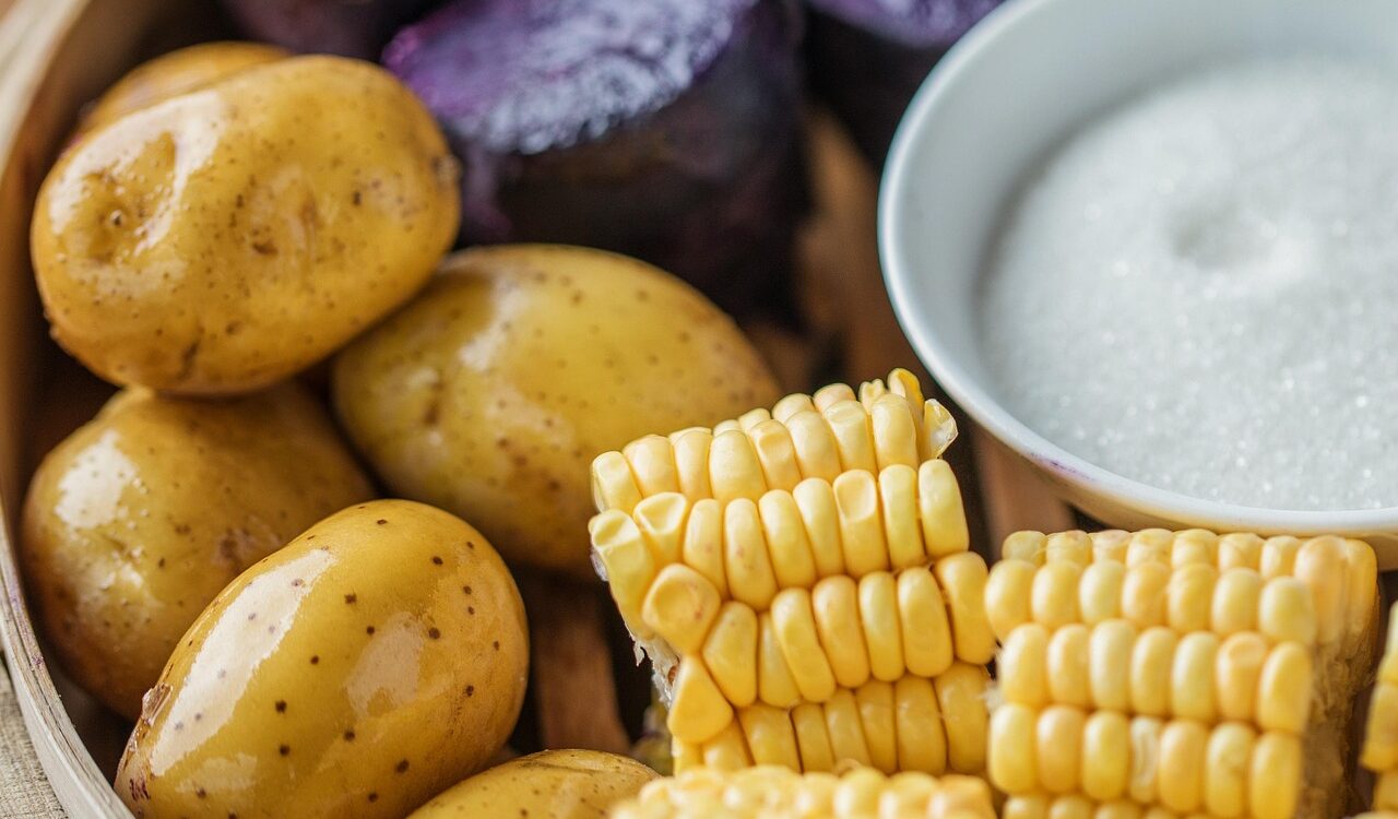 馬鈴薯、玉米與紫薯