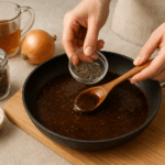 在黑胡椒醬加上黑胡椒增添香氣