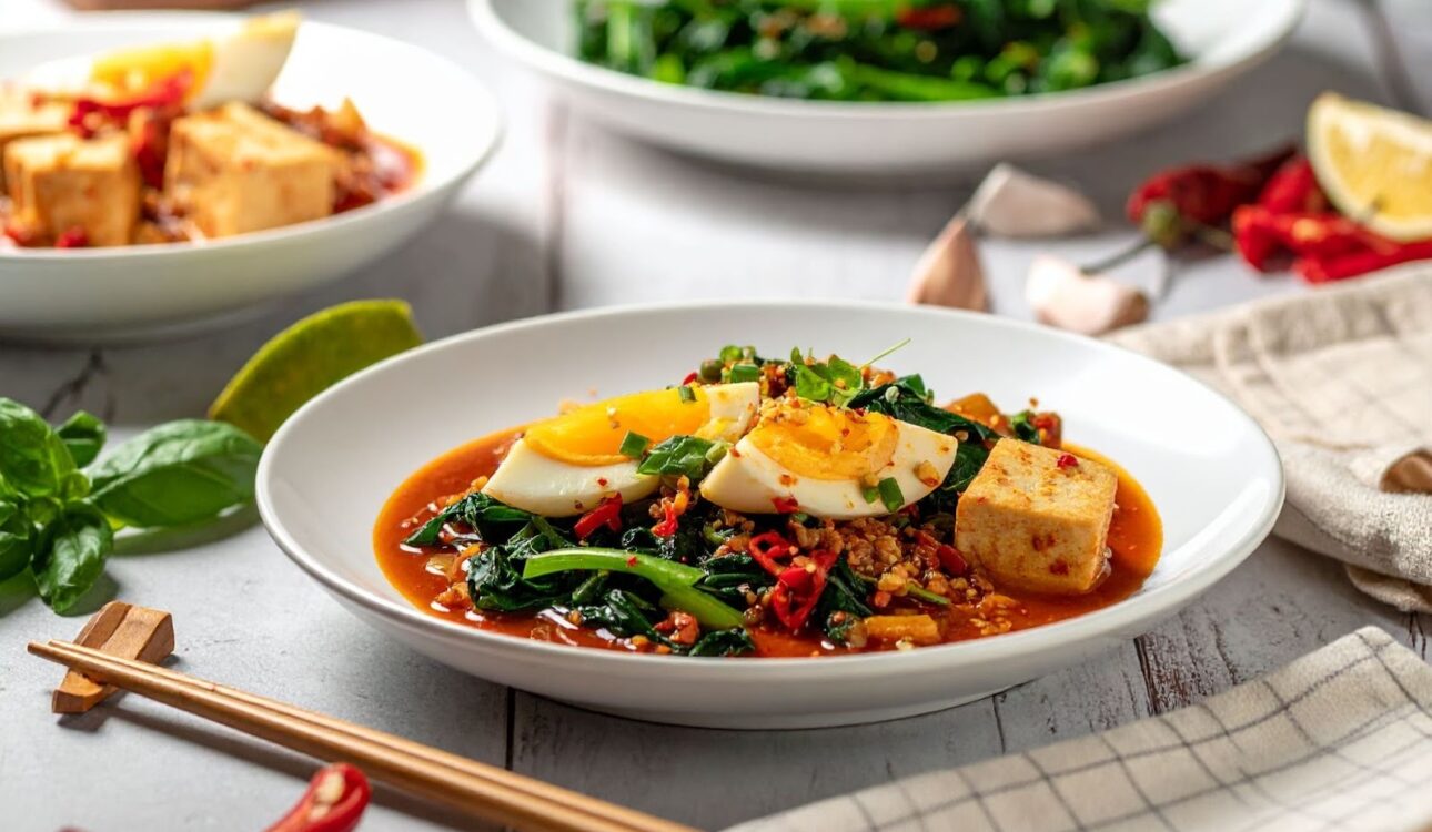 拌入青菜料理的辣椒醬